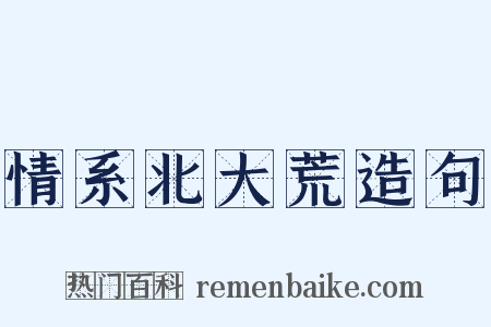 情系北大荒造句是什么意思的图片